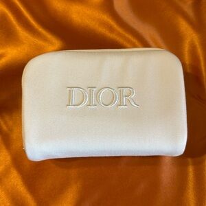 Dior Beauty New Makeup Bag White and Silver